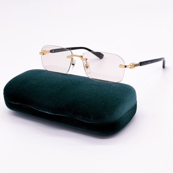 NEW GUCCI GG1221S 005 SUNGLASSES GUCCI CREAM LENSES  SQUARE EYEWEAR - Picture 6 of 11